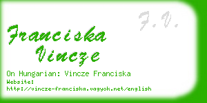 franciska vincze business card